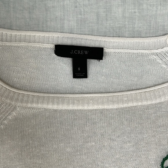J.Crew Lightweight Palm Leaf Linen Summer Sweater Small - Picture 8 of 11